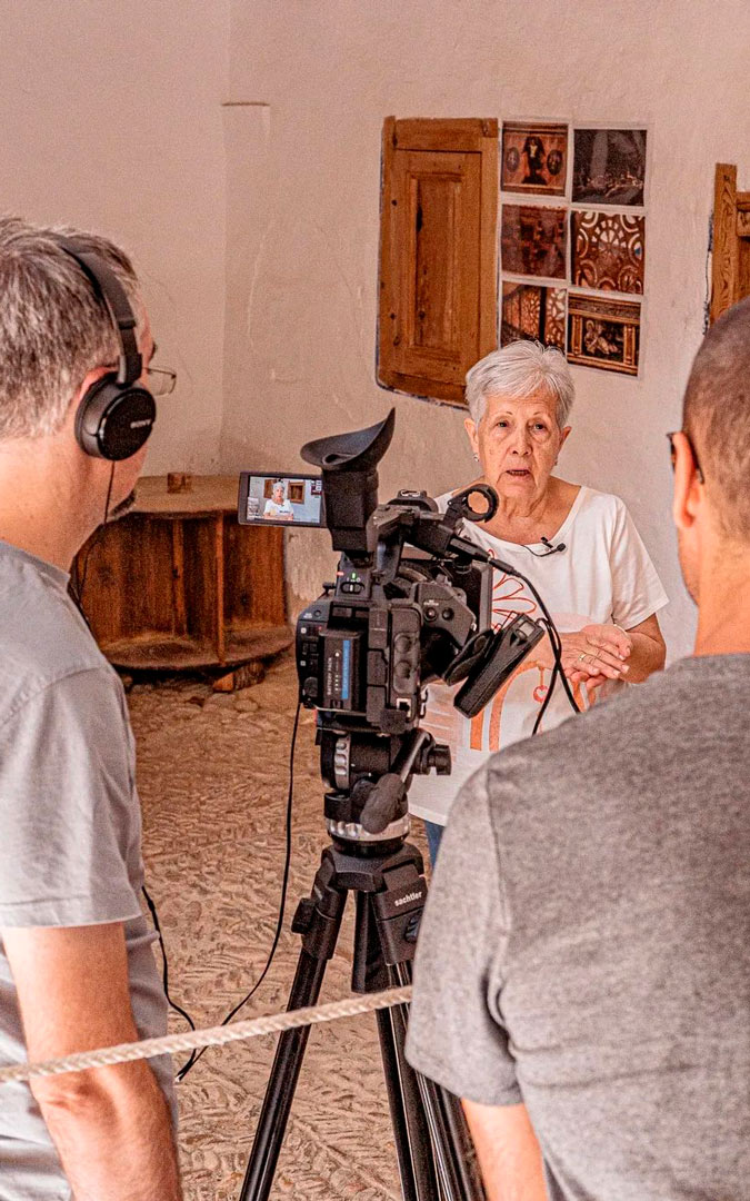 Grabación en Mirambel del documental que recoja la historia de los conventos. /Museo Maestrazgo