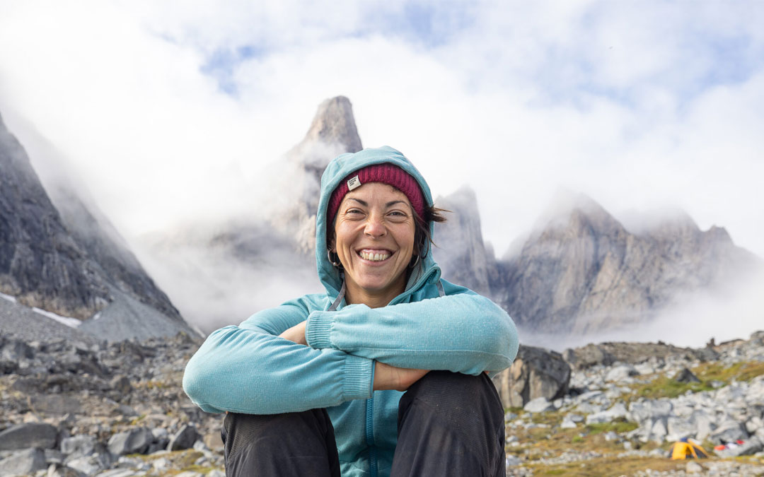 La alpinista Ángela Altaba, en Groenlandia durante la segunda fase del proyecto ’Abriendo Camino’. /FEDME