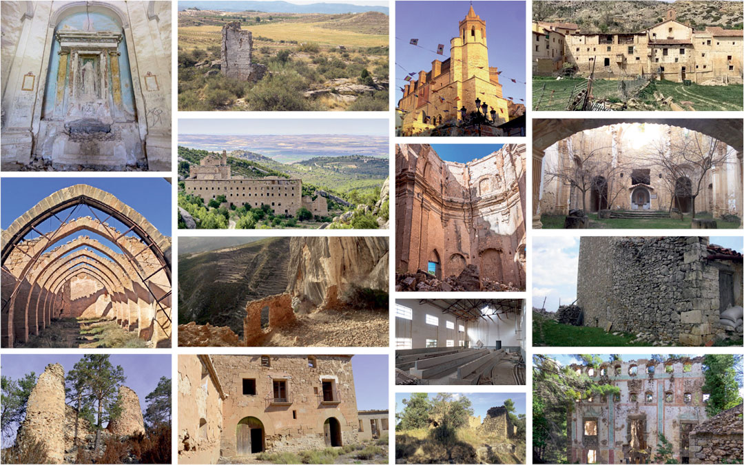 Hasta 15 monumentos del Bajo Aragón Histórico forman parte de la Lista Roja de Patrimonio que realiza Hispania Nostra./ La COMARCA.