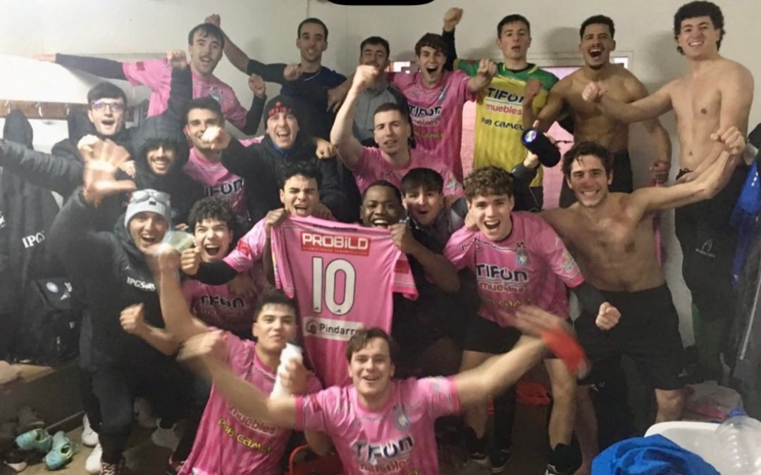 Celebración de la victoria del Sportin Alcañiz./ Sportin Alcañiz.