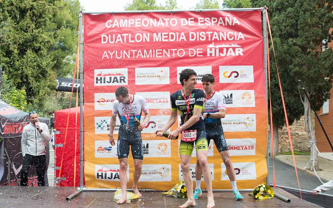 Celebración pódium masculino Campeonato de España./FATRI