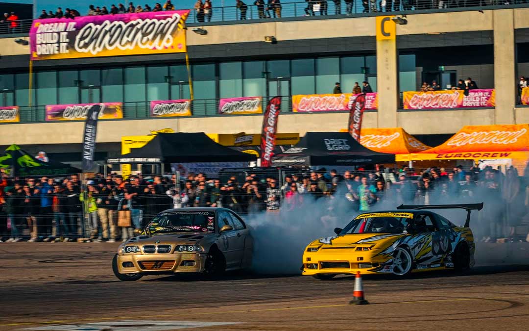 Drift en Eurocrew 2024 en Motorland. / Motorland Aragón
