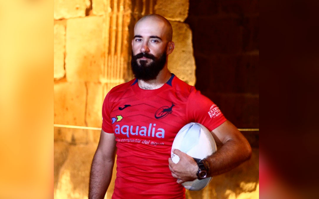 Francisco Castro, entrenador equipo de rugby Bajo Aragón./ F.C.