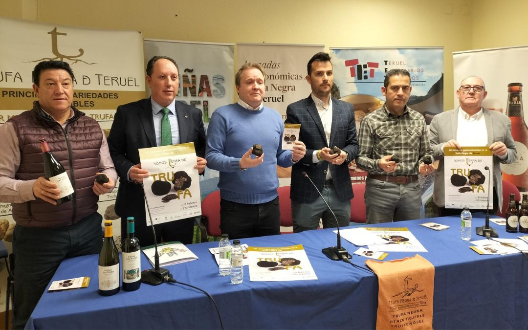 Presentación de las Jornadas Gastronómicas de la Trufa Negra de Teruel este jueves./ La COMARCA.