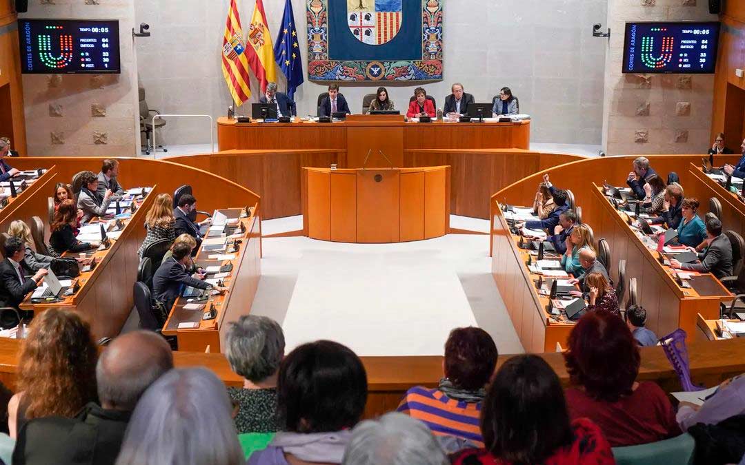 Pleno en el Parlamento aragonés este jueves./Cortes de Aragón