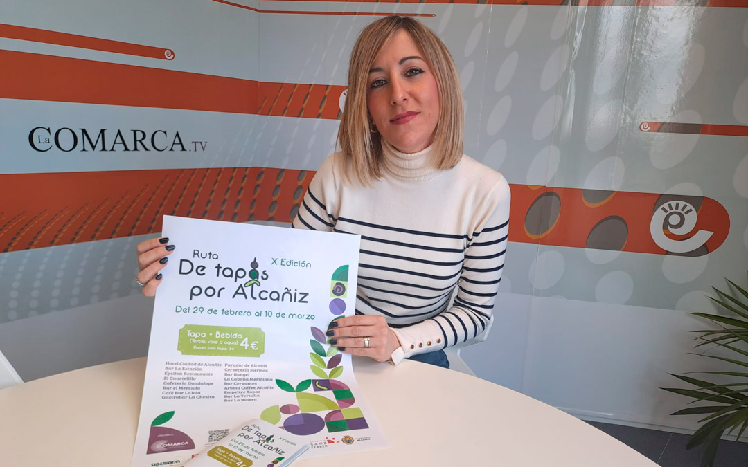 Raquel García presentó la Ruta "De tapas por Alcañiz" en Radio La Comarca. /N.A.