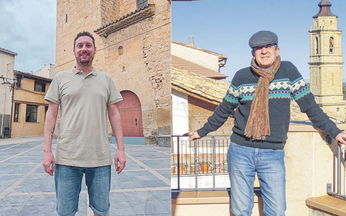 Luis Lasmarías, alcalde de Torre de Arcas y Javier Vidal, primer edil de Fórnoles./ J.L.