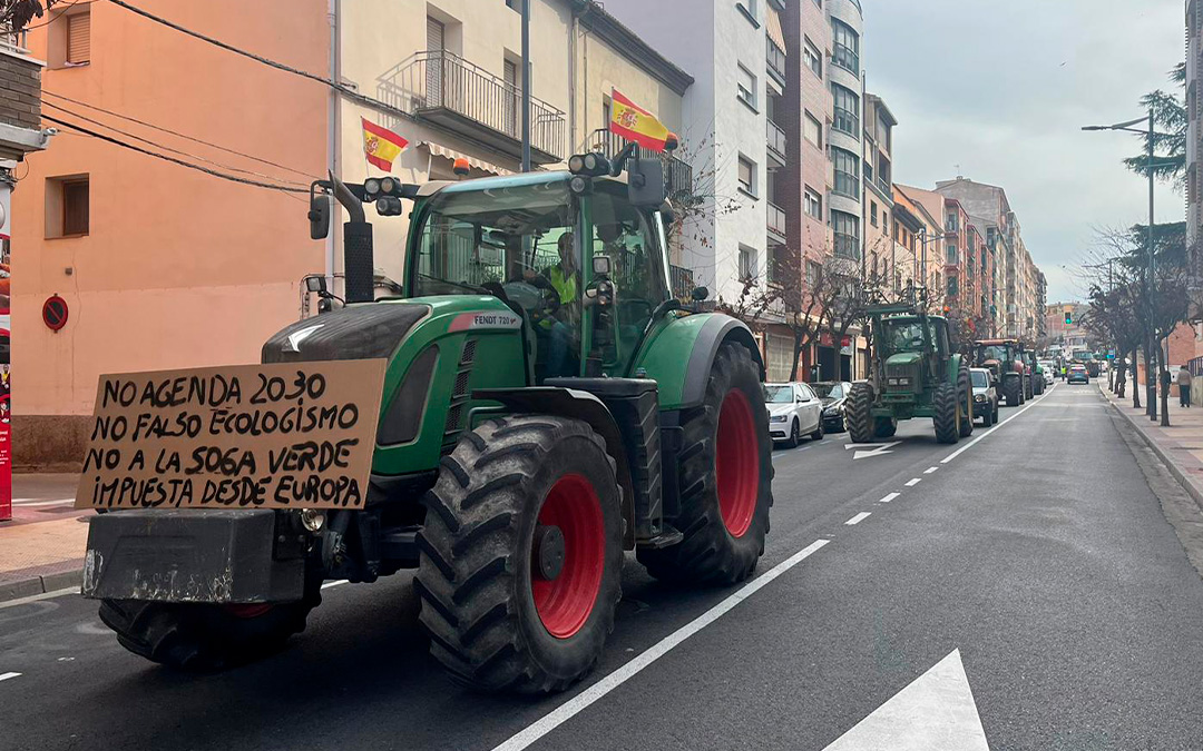 Los agricultores han protestado contra la Agenda 2030./ L. Castel