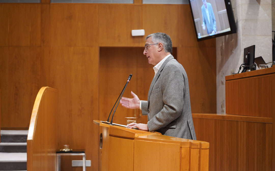 Manuel Blasco durante su intervención en las Cortes./ Cortes de Aragón