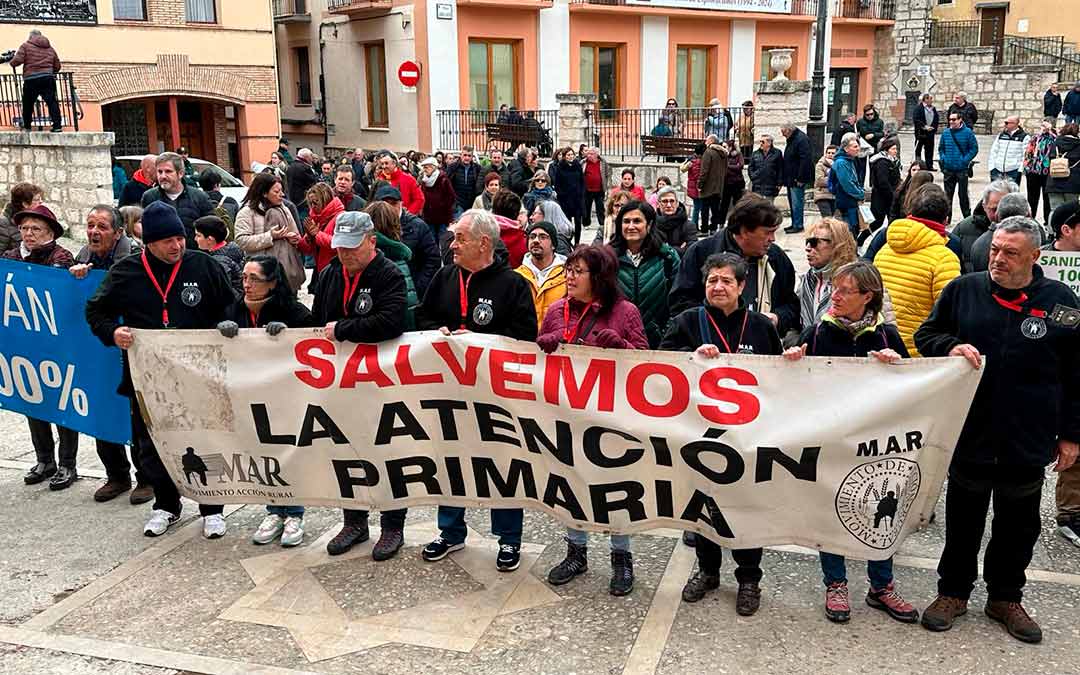 Pancartas reivindicativas durante la manifestación./MAR