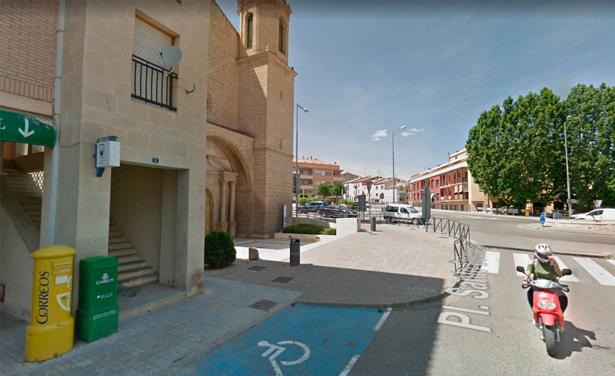 El punto de venta agraciado está ubicado en la plaza Santo Domingo de Alcañiz./ Google Maps