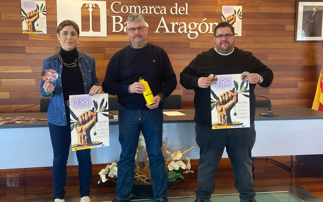 Marta Alquezar, José Miguel Celma y Alberto Carmona en la presentación de los actos este miércoles. / A.Z