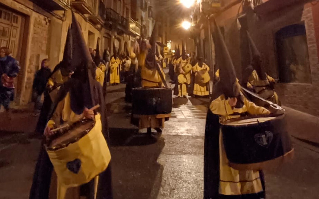 La banda de percusión también salió a las calles./ M. Jesús Clavero