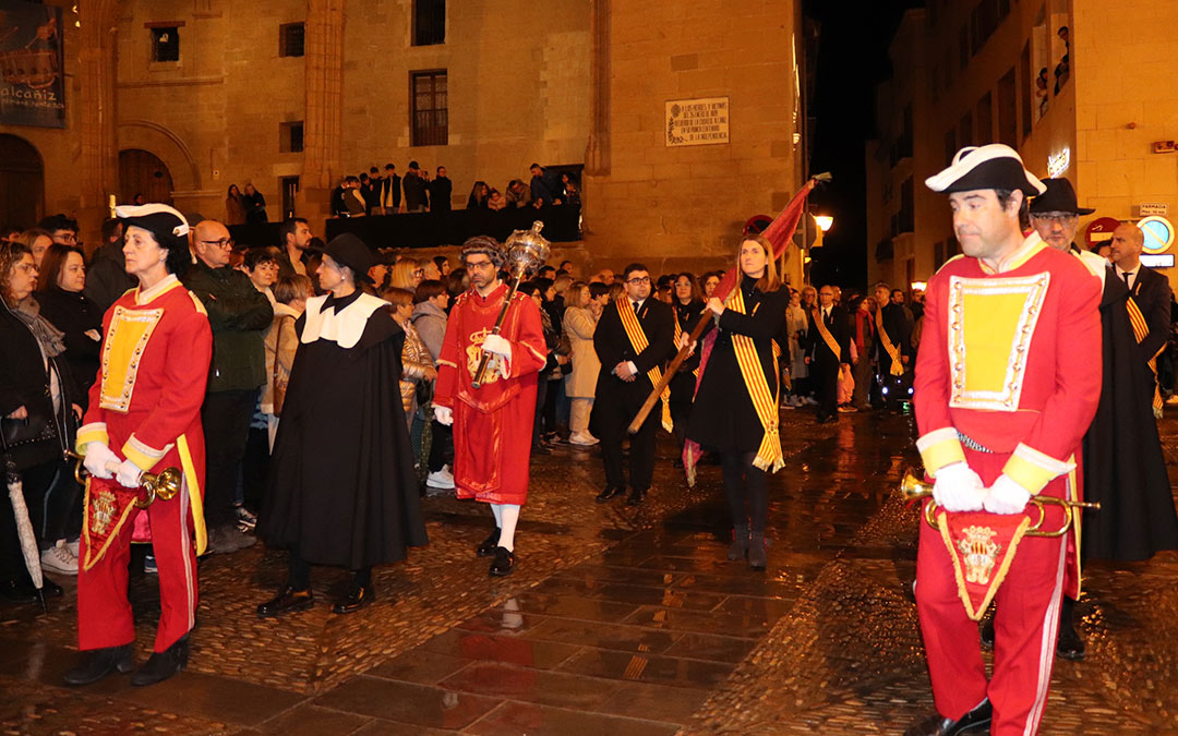 Procesión de La Soledad el viernes santo en Alcañiz. /N.A.