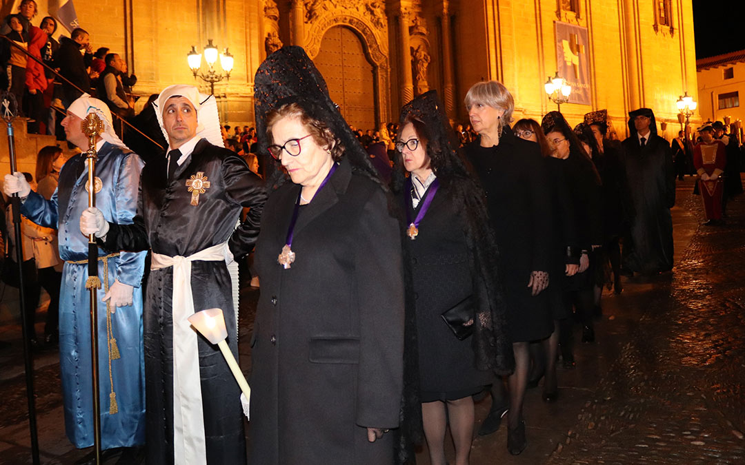 Procesión de La Soledad el viernes santo en Alcañiz. /N.A.