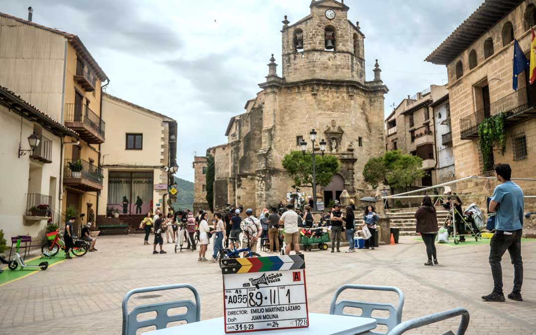 Imagen de archivo del rodaje en Fuentespalda./ DPT