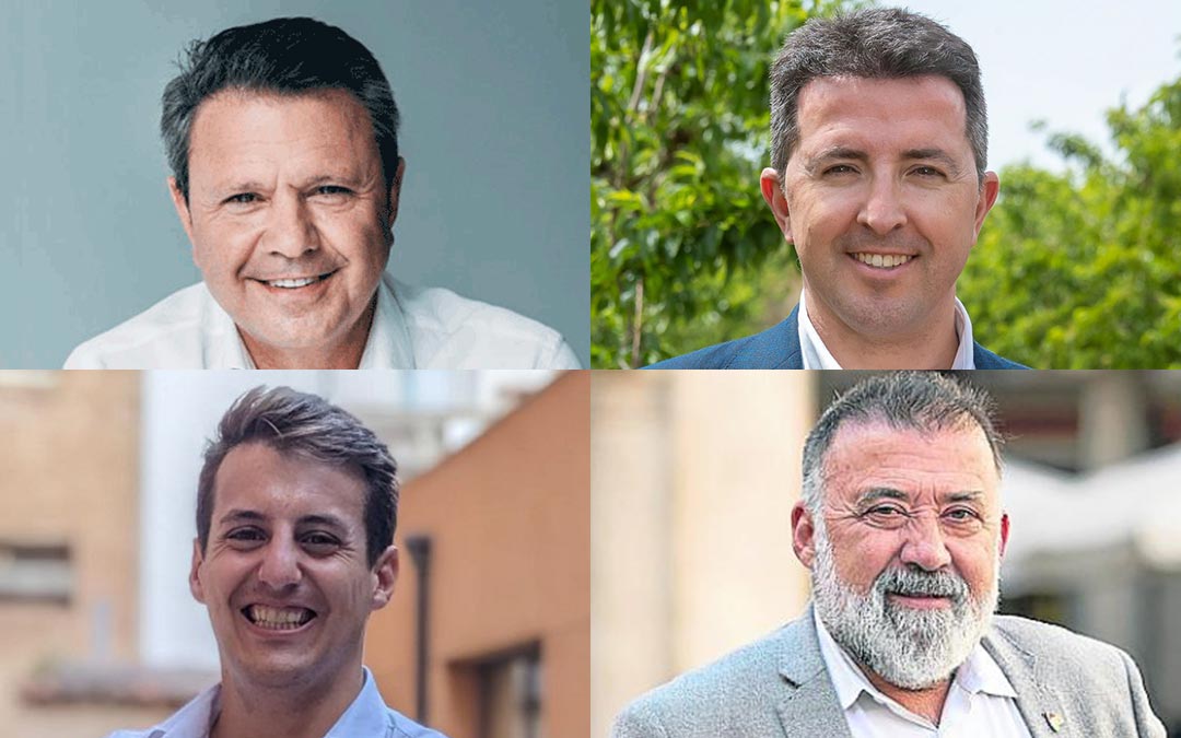 De izquierda a derecha y de arriba a abajo: José A. Santano (secretario de Estado de Transportes y Movilidad Sostenible), Alberto Herrero (diputado del PP por la provincia de Teruel), Jorge Pueyo (diputado de Sumar por la provincia de Zaragoza) y Herminio Sancho (diputado del PSOE por la provincia de Teruel)./ La COMARCA