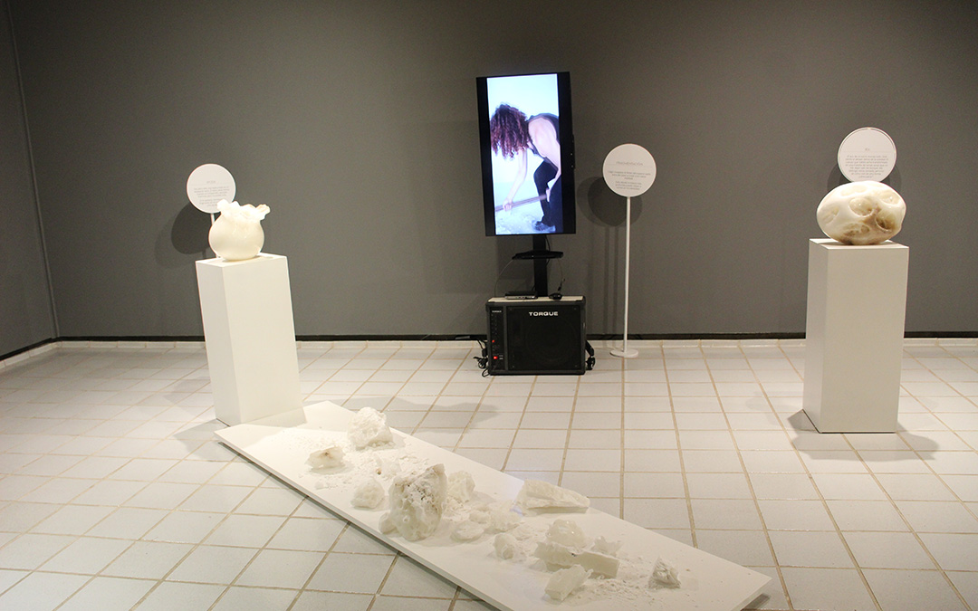 La instalación de Noemí Palacios en el sótano incluye audiovisual. / B. Severino
