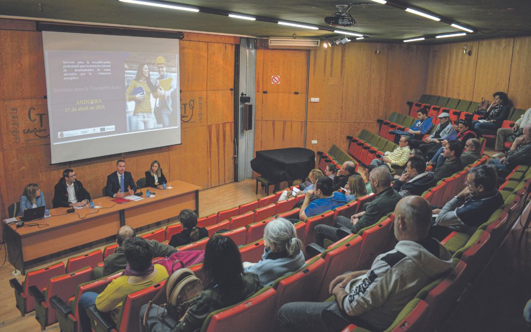 Presentación del programa de formación del Instituto para la Transición Justa este miércoles en Andorra./ C.O.