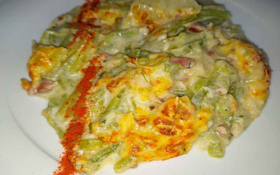 Borrajas con bechamel de Jamón de Teruel./ Manuel Barrau