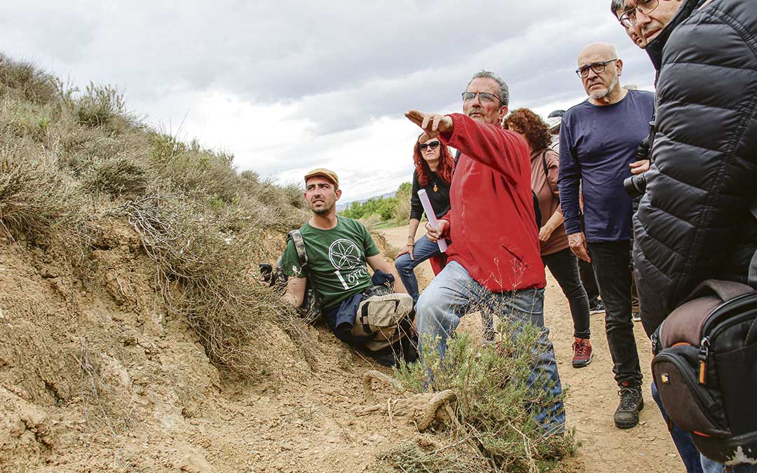 Laguna explicando la albada como planta de sujeción de taludes / B. Severino