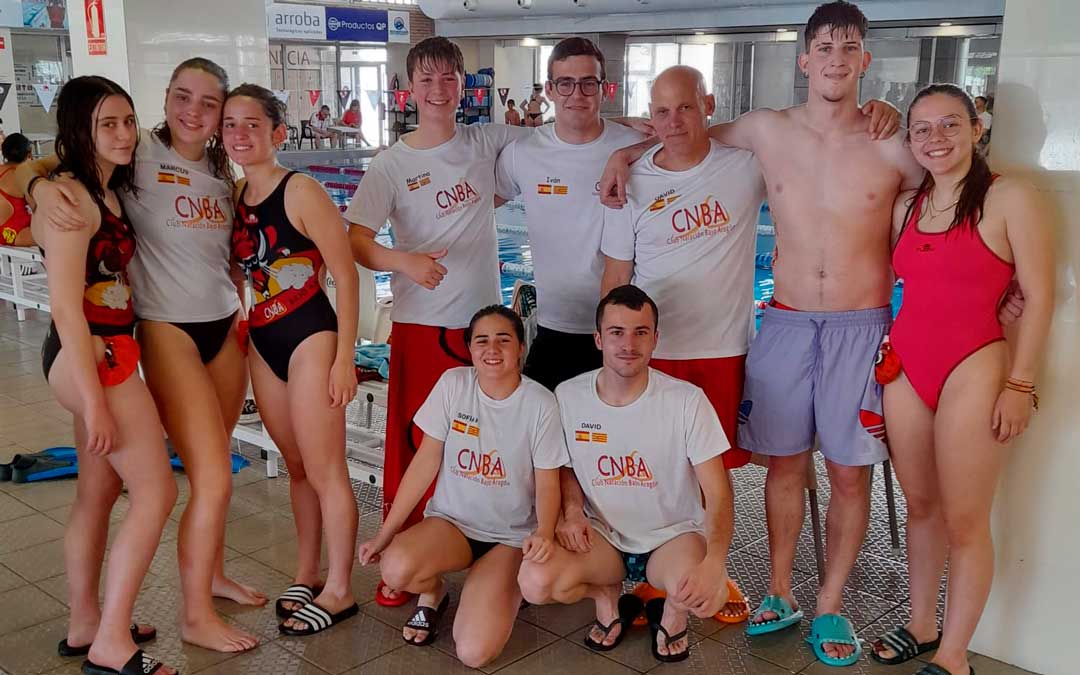 Nueve nadadores bajoaragoneses participaron en el campeonato./ CNBA