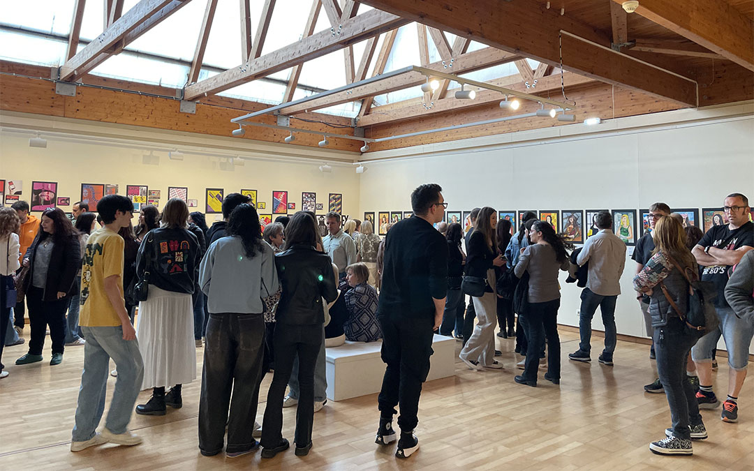 Las obras expuestas muestran la «evolución artística» de los alumnos de 1º y 2º de Bachillerato de Artes desarrollada durante el curso./ María Celiméndiz