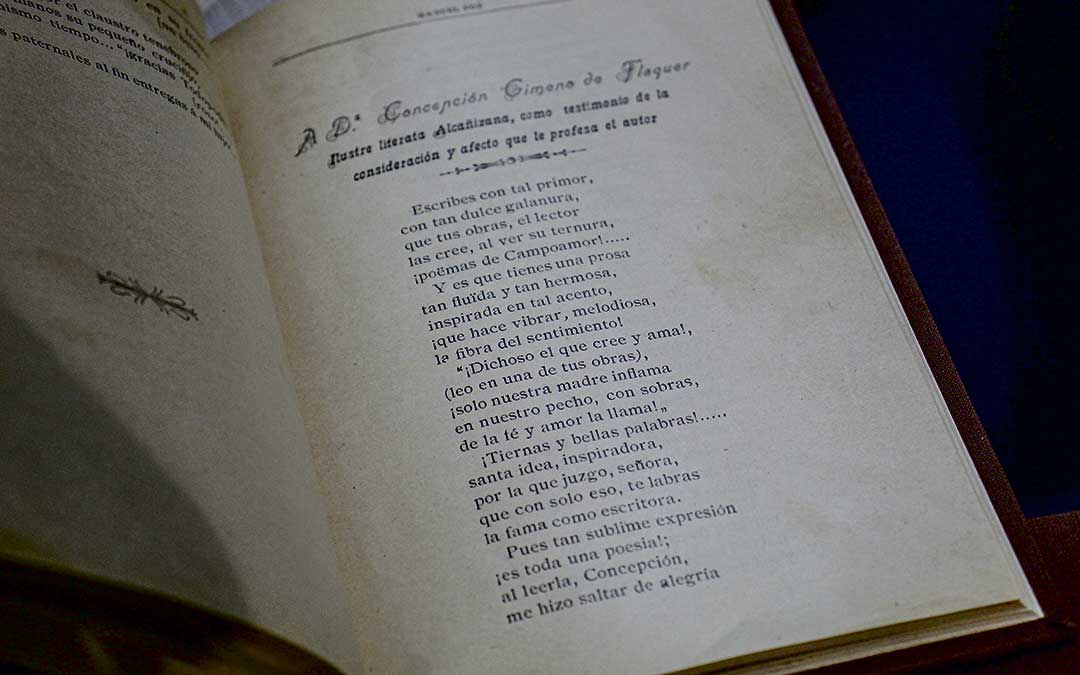 Inicio del poema que le escribe a su admirada Concepción Gimeno. / B. Severino