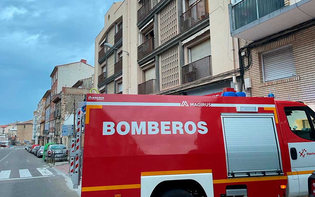 El incendio se ha producido en un bloque de la avenida Maestrazgo de Alcañiz / La COMARCA