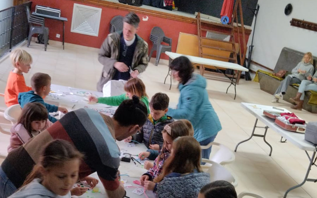 Los más pequeños fueron protagonistas en varios de los talleres./ L.C.