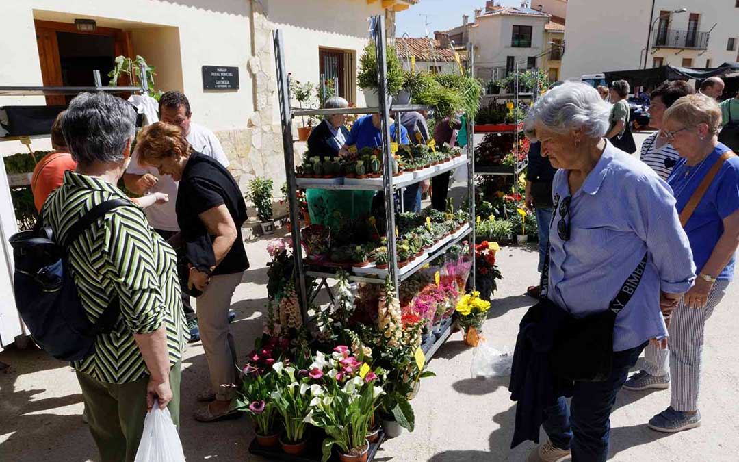 Un momento del ambiente de los variados puestos de la feria que el fin de semana despertaron la atención de cientos de personas. / Ayto. Cantavieja