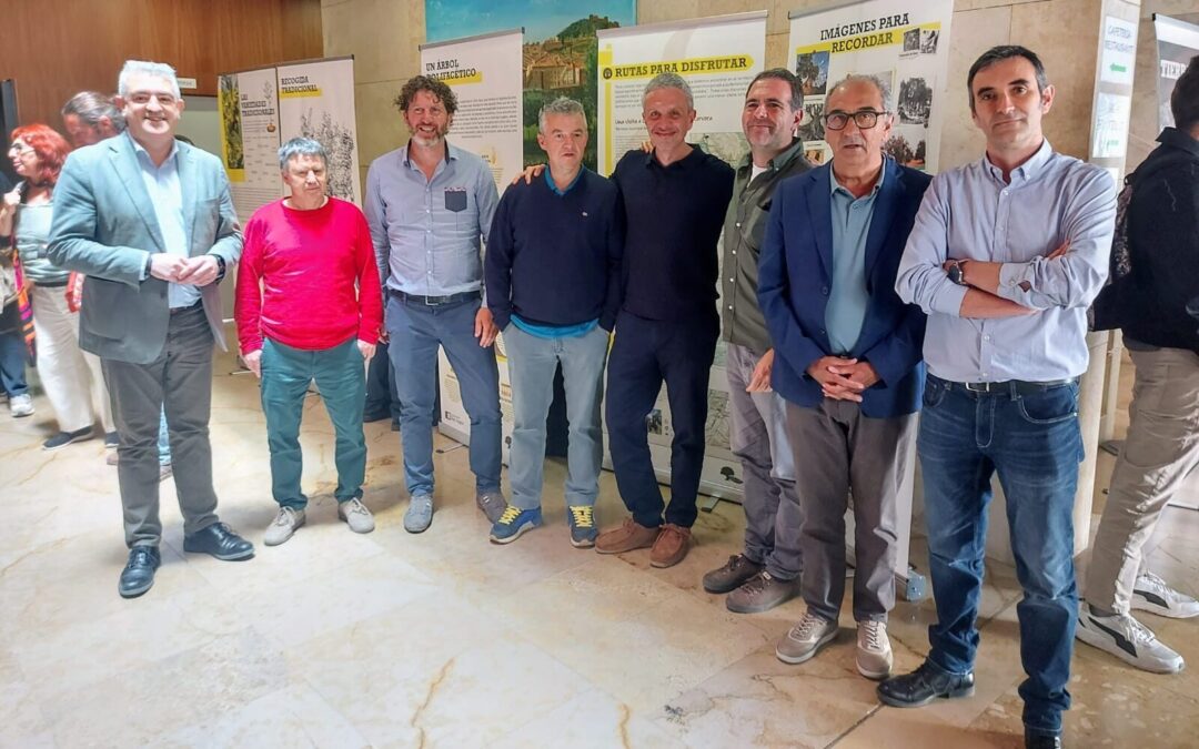 Foto de familia de los ponentes y el diputado de Desarrollo Territorial de la Diputación de Teruel, este jueves, en Alcañiz / DPT