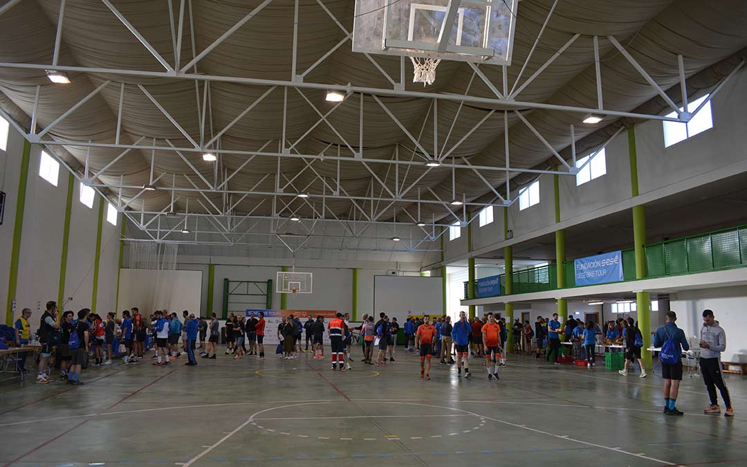 El pabellón de Urrea, momentos antes del arranque de la prueba./I.M.