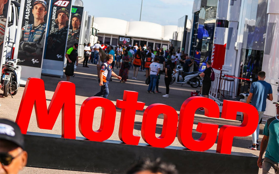 Foto de archivo. Paddock de MotoGP Motorland Aragón./ Motorland