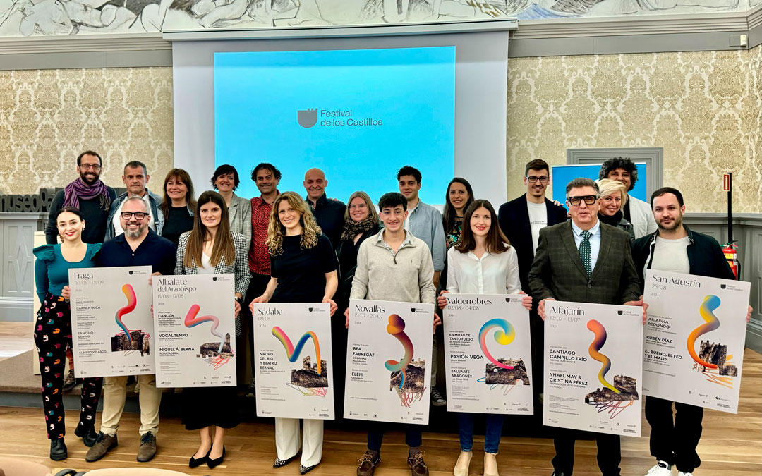 Imagen de la presentación este miércoles en Zaragoza con representantes de varia localidades./ HAIKU COMUNICACIÓN