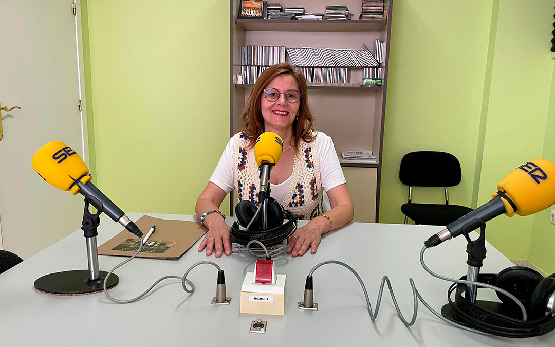 Ana Jarque en Radio Caspe./ S.F.