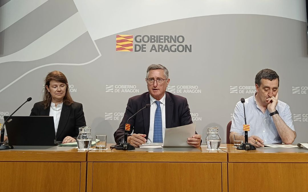 Presentación del Plan de Reforstación del Gobierno de Aragón este martes./ DGA.