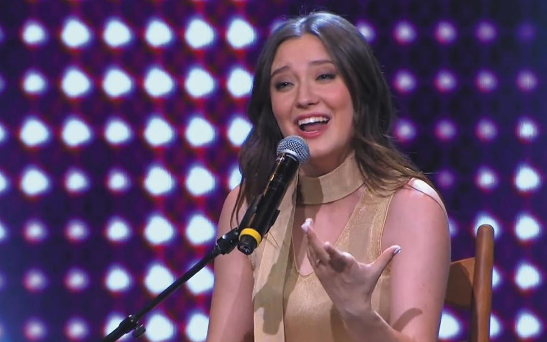 Iris Pérez, en la semifinal de la tercera edición de Jotalent./ Aragón TV