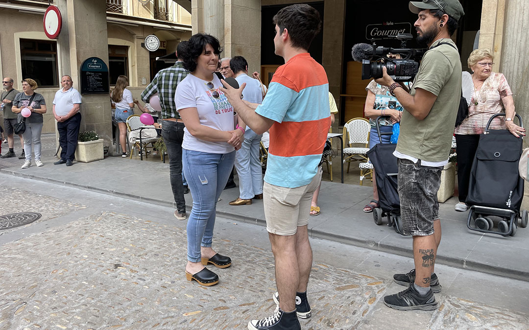 'Making of' de la grabación de Jotalent en Alcañiz para apoyar a Iris Pérez./ María Celiméndiz