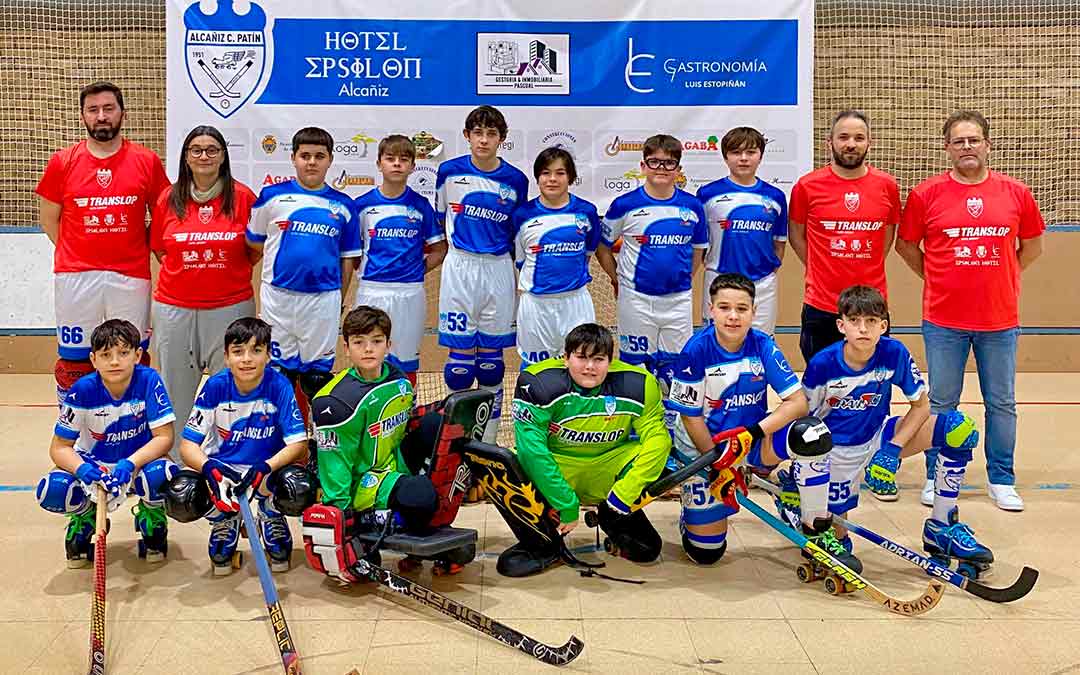 El equipo alevín Translop Alcañiz Club patín que se ha proclamado campeón de la Copa Federación de Cataluña./ Arsenio Rújula