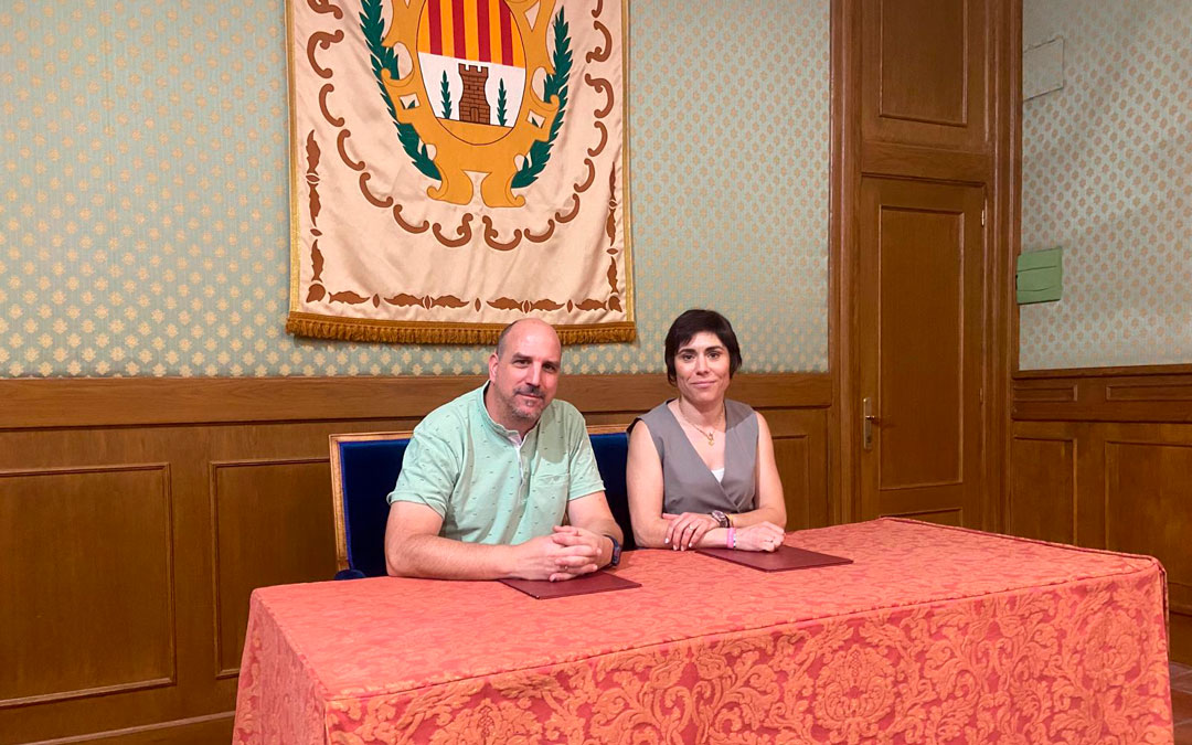 Presentación de las ayudas con Joaquín Egea y Marta Alquezar./ M.M.R.