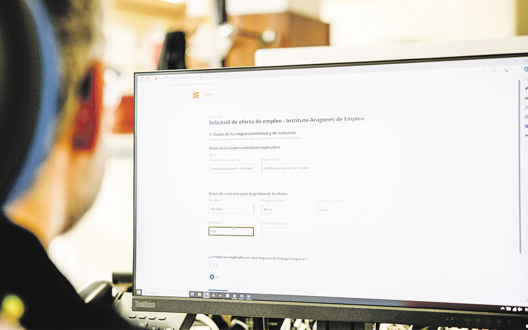 El nuevo tramitador electrónico forma parte del plan de transformación digital del Instituto Aragonés de Empleo./ Eduardo Ezequiel