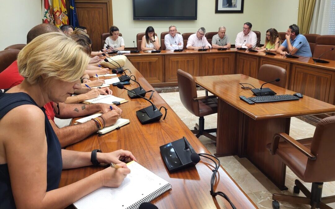Presentación a los representantes políticos y técnicos de las comarcas ayer. /DPT