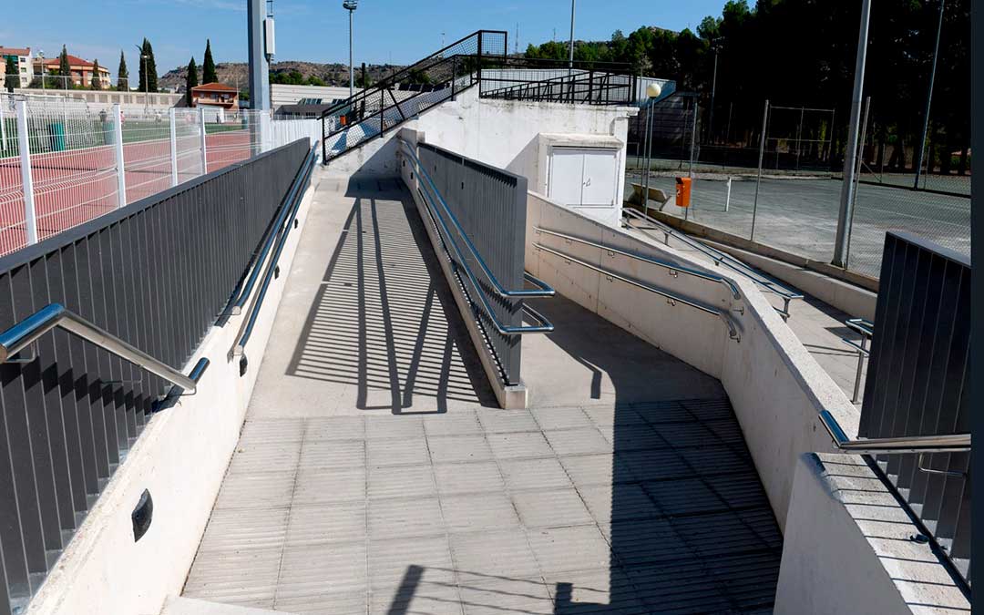 Nuevo acceso a las piscinas de Alcañiz./ Ayto.