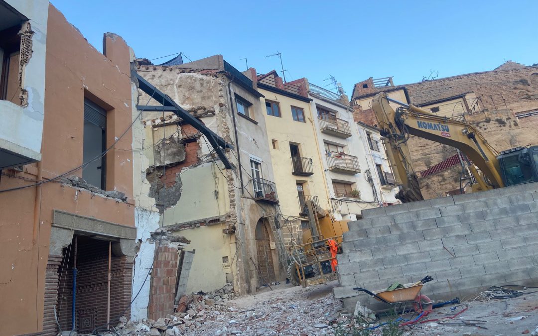 Una cuarta casa tendrá que ser derribada en la calle Trinidad de Alcañiz./ M.M.R.