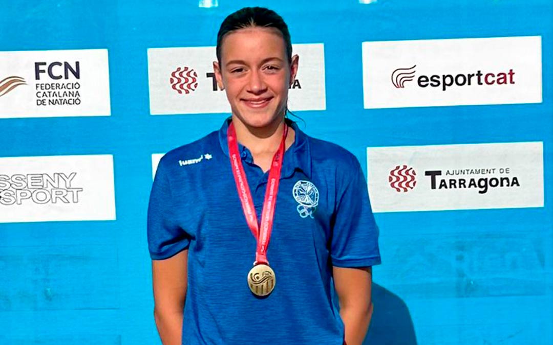 Irene Ciércoles en el podio del campeonato./ Faustino Ciércoles
