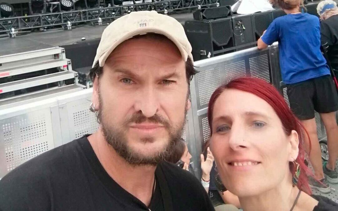 Antonio Irisarri junto a su mujer Bea durante un concierto de el Boss./ A.I.
