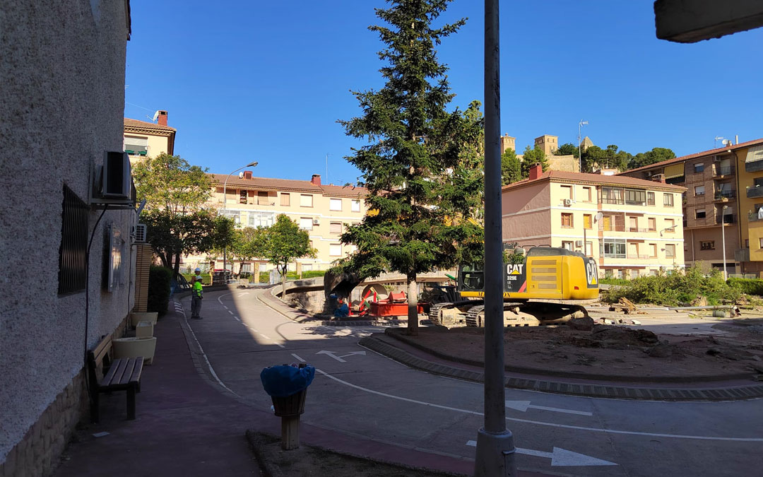 Imagen del parque este miércoles con el comienzo de las obras./ A.G.