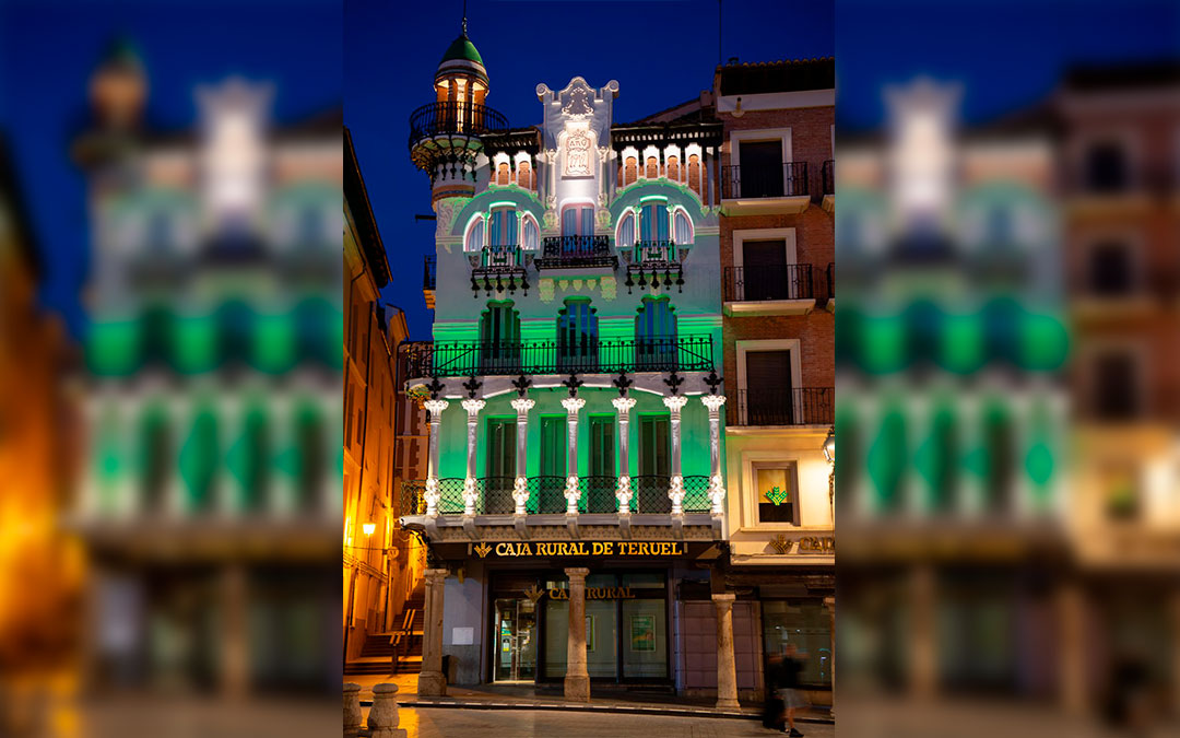 La fachada de la sede de la plaza del Torico ya rehabilitada. / Caja Rural de Teruel
