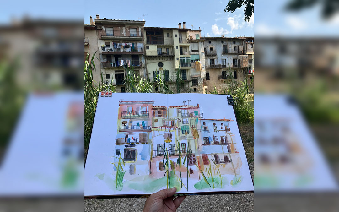 Imagen del trabajo de una de las participantes./ De vueltas con el cuaderno